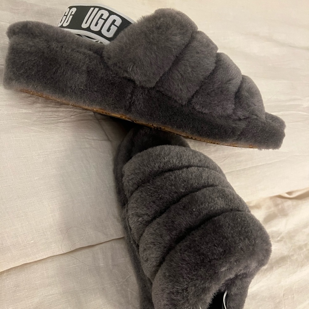 Grey Ugg slippers Never worn